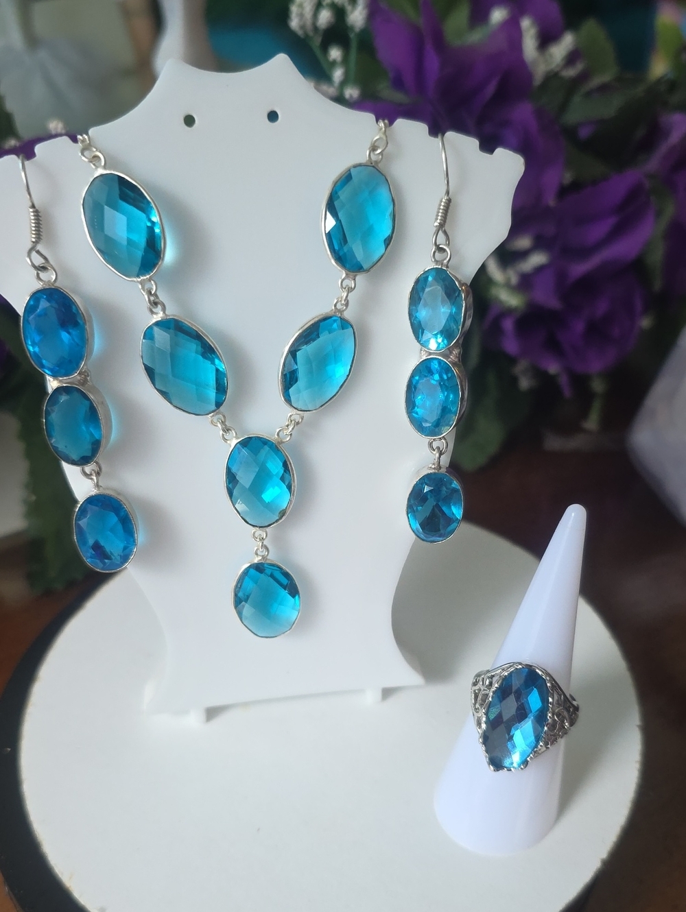 (NWT) 925 Sterling Silver Gemstone Set
